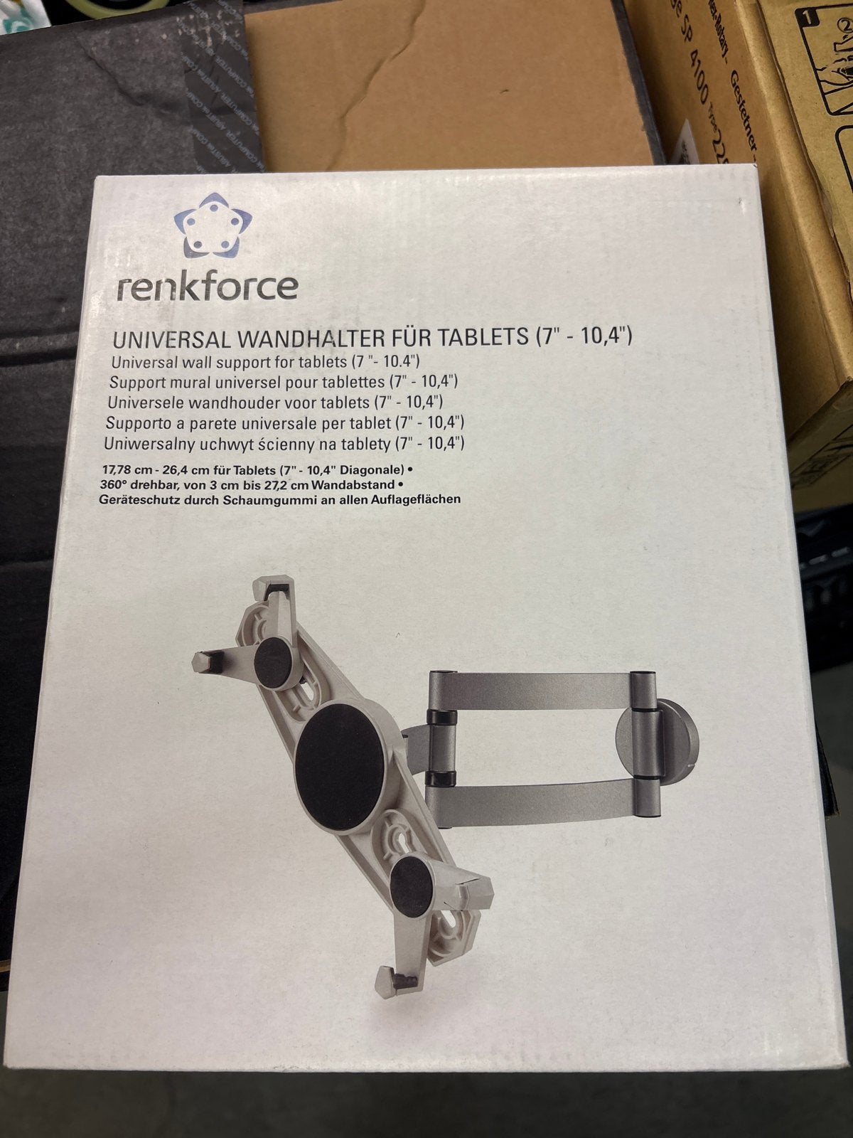Renkforce Universele Wandhouder voor Tablets (7"-10.4"), Ophalen, Nieuw, 10 inch, 16 GB