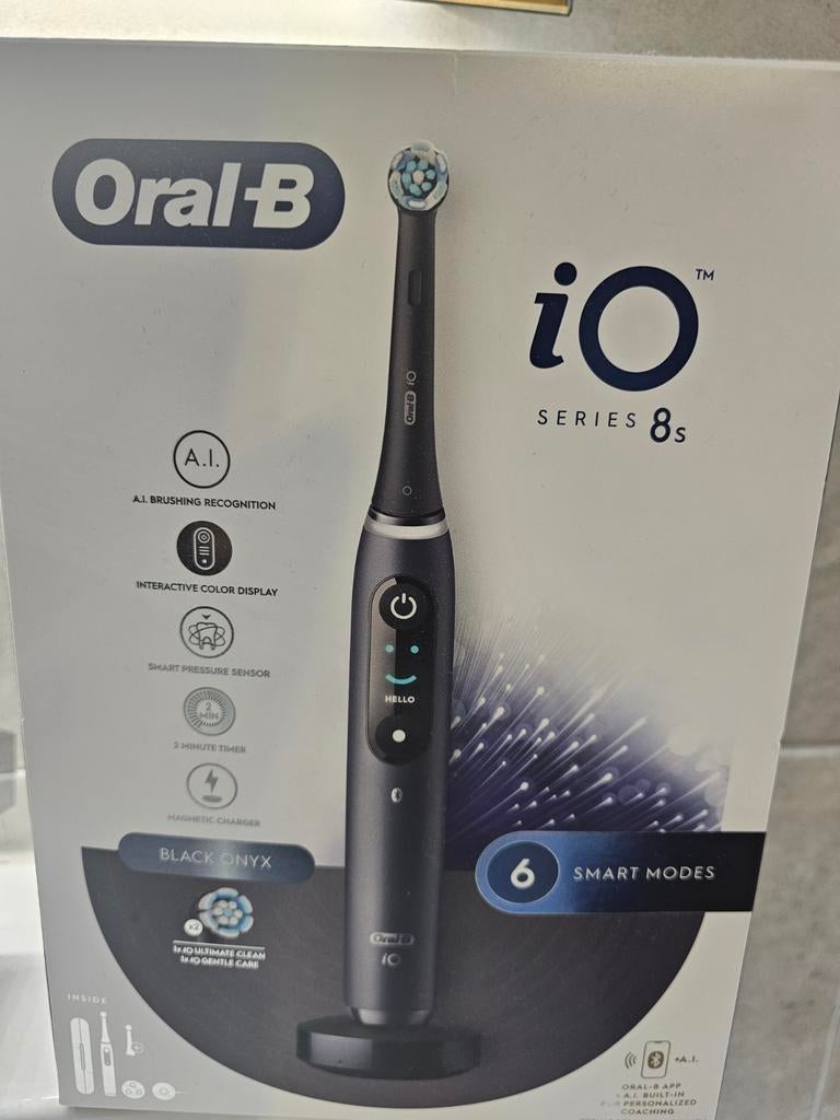 Oral-B iO Series 8s Elektrische Tandenborstel Zwart, Ophalen of Verzenden, Nieuw, Mondverzorging
