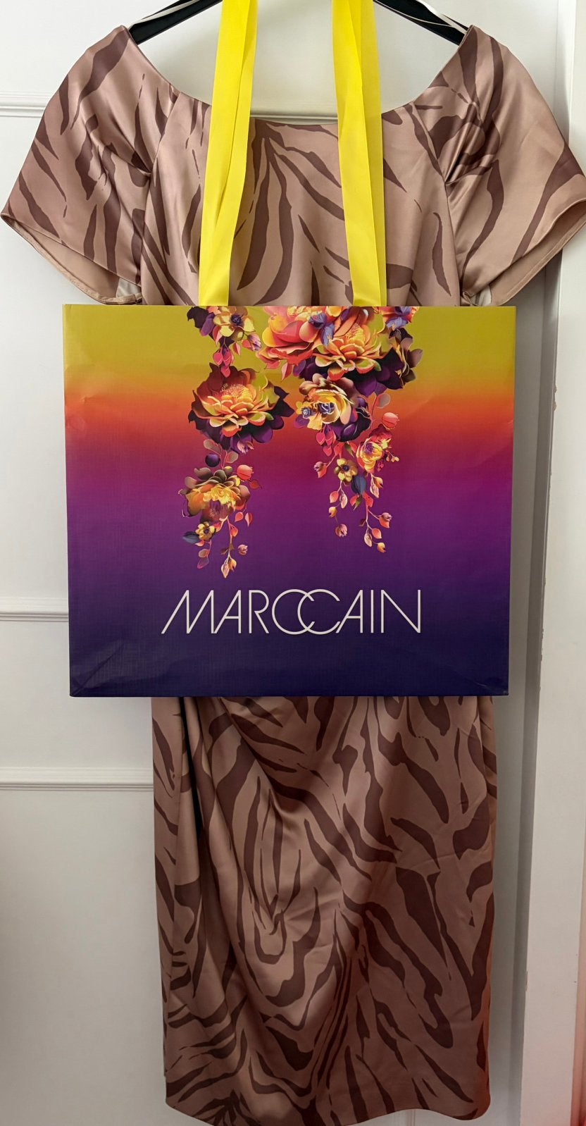 Marccain jurk, Maat 38/40 (M), Bruin, Ophalen of Verzenden, Zo goed als nieuw