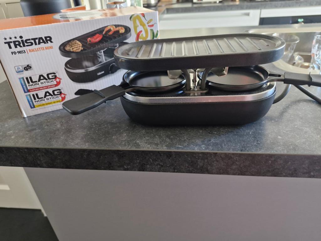 Tristar Raclette Mini Gourmetstel 2 Personen met Pannetjes, Witgoed en Apparatuur, Gourmetstellen, Ophalen of Verzenden, Zo goed als nieuw