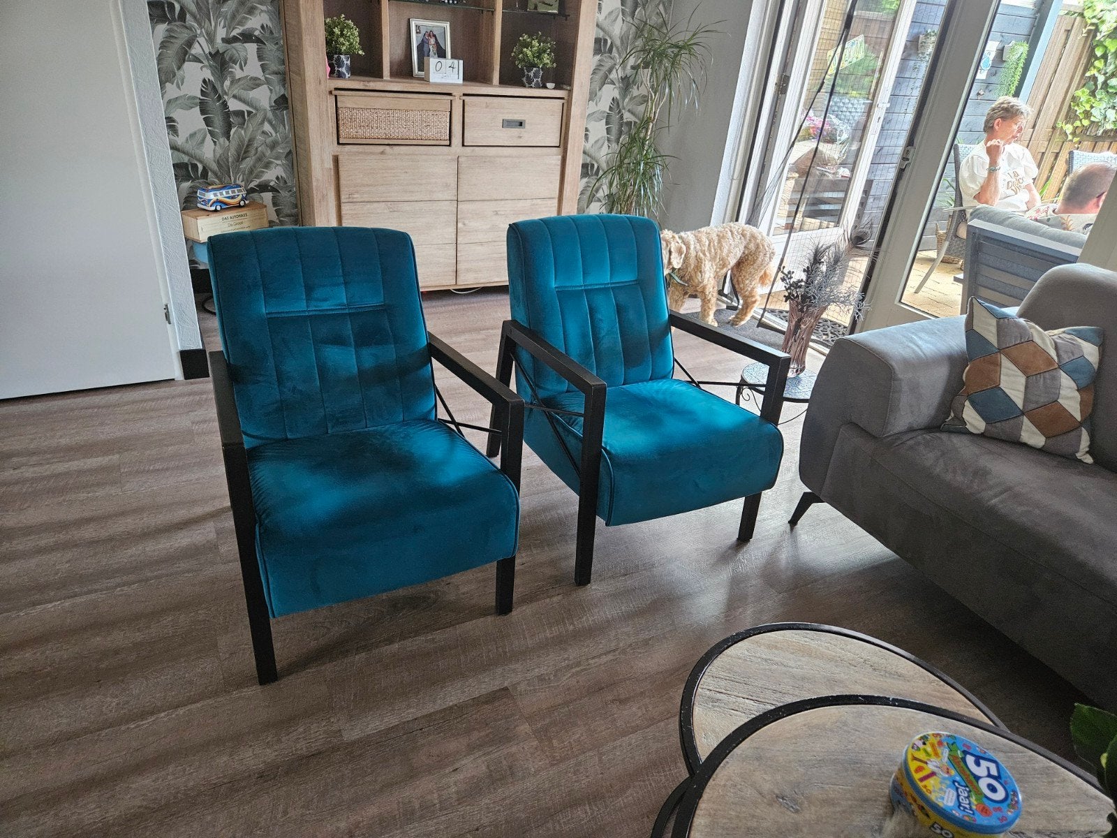 2 mooie fluwelen stoelen, Ophalen of Verzenden