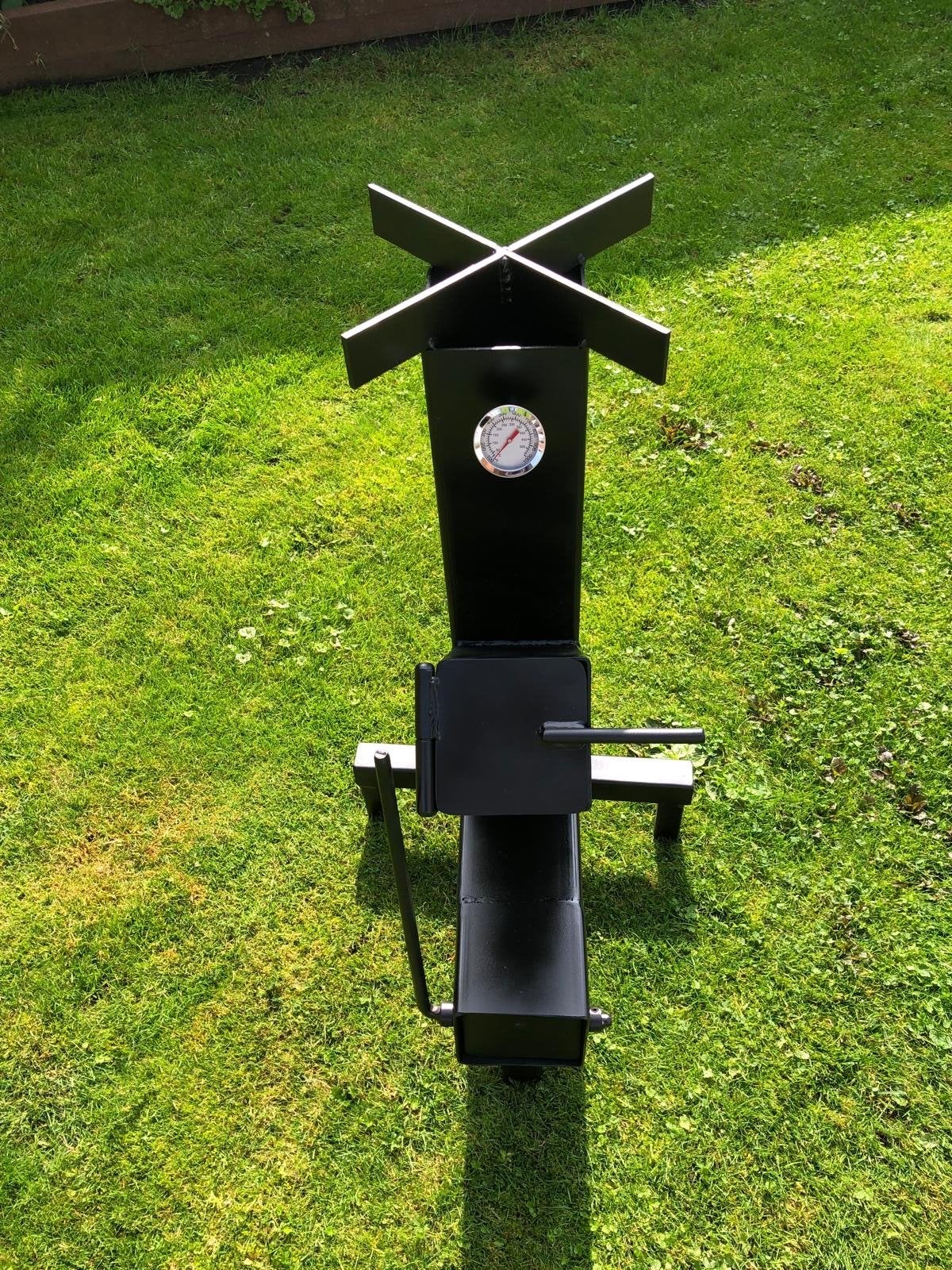 Rocketstove met temperatuurmeter en optionele Wokring, Ophalen of Verzenden, Nieuw, Houtskool, Vrijstaand