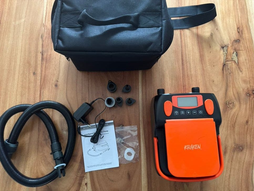 Elektrische Accu Pomp voor sup of rubberboot, Watersport en Boten, Suppen, Zo goed als nieuw, SUP-accessoire, Verzenden