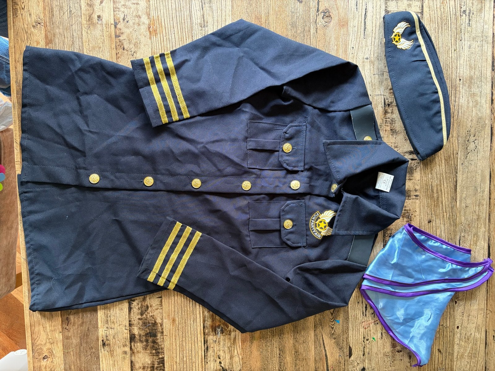 Piloot/Stewardess verkleedpak voor kinderen, Ophalen of Verzenden, Zo goed als nieuw, 122 t/m 128, Jongen of Meisje