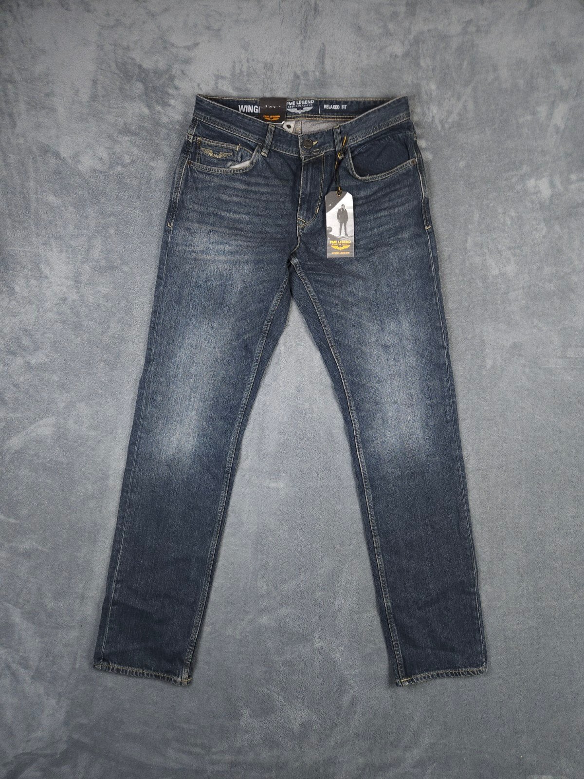 Pme Legend Broek Wingload W33 L36 Relaxed Blauw Jeans, ., Zo goed als nieuw, ., W33 - W34 (confectie 48/50)