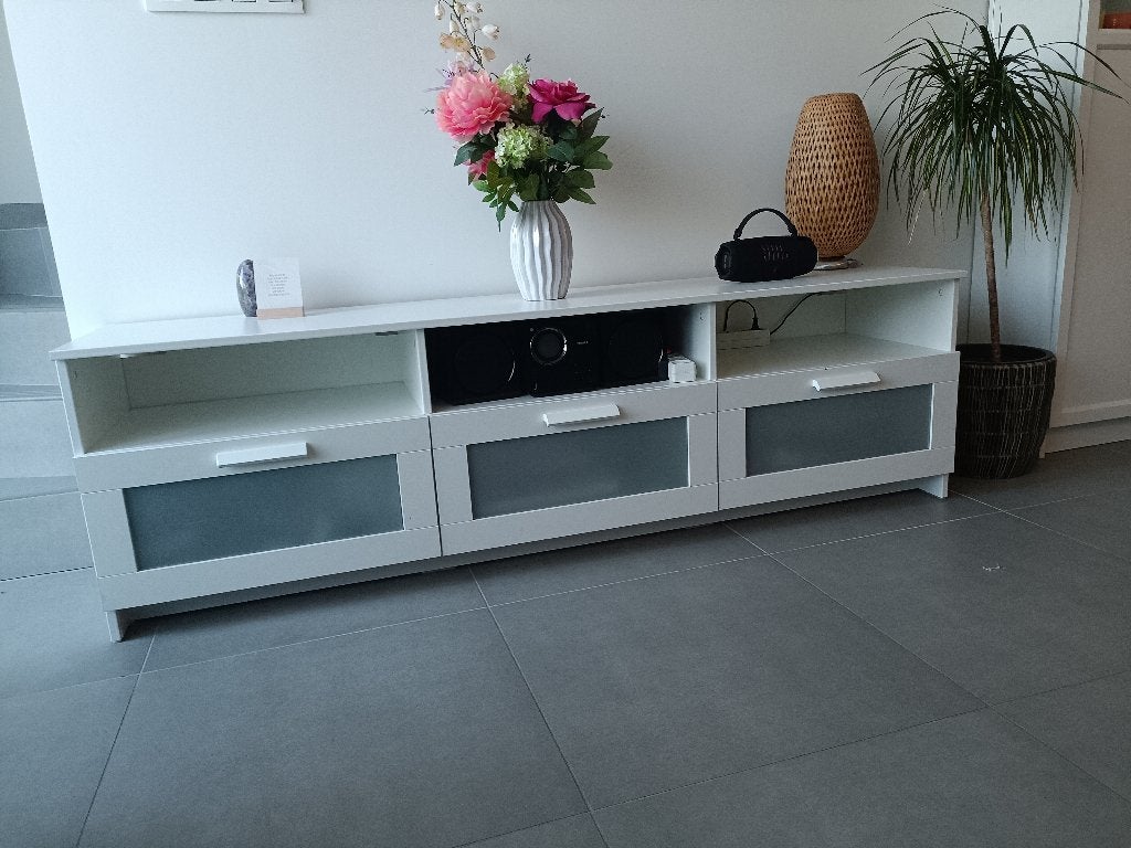 IKEA TV-meubel Brimnes, Ophalen, Modern - stijlvol, Zo goed als nieuw, Minder dan 100 cm