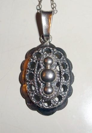 Ketting zilver 835 zeeuwse knop ovaal zeeuwse knoop, Met hanger, Verzenden, Zo goed als nieuw, Zilver