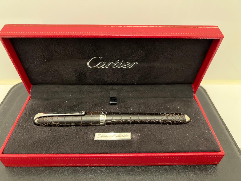 Louis Cartier Pen Dandy Rollerball Crocodile Série Limitée, Verzamelen, Pennenverzamelingen, Zo goed als nieuw, Balpen, Overige merken
