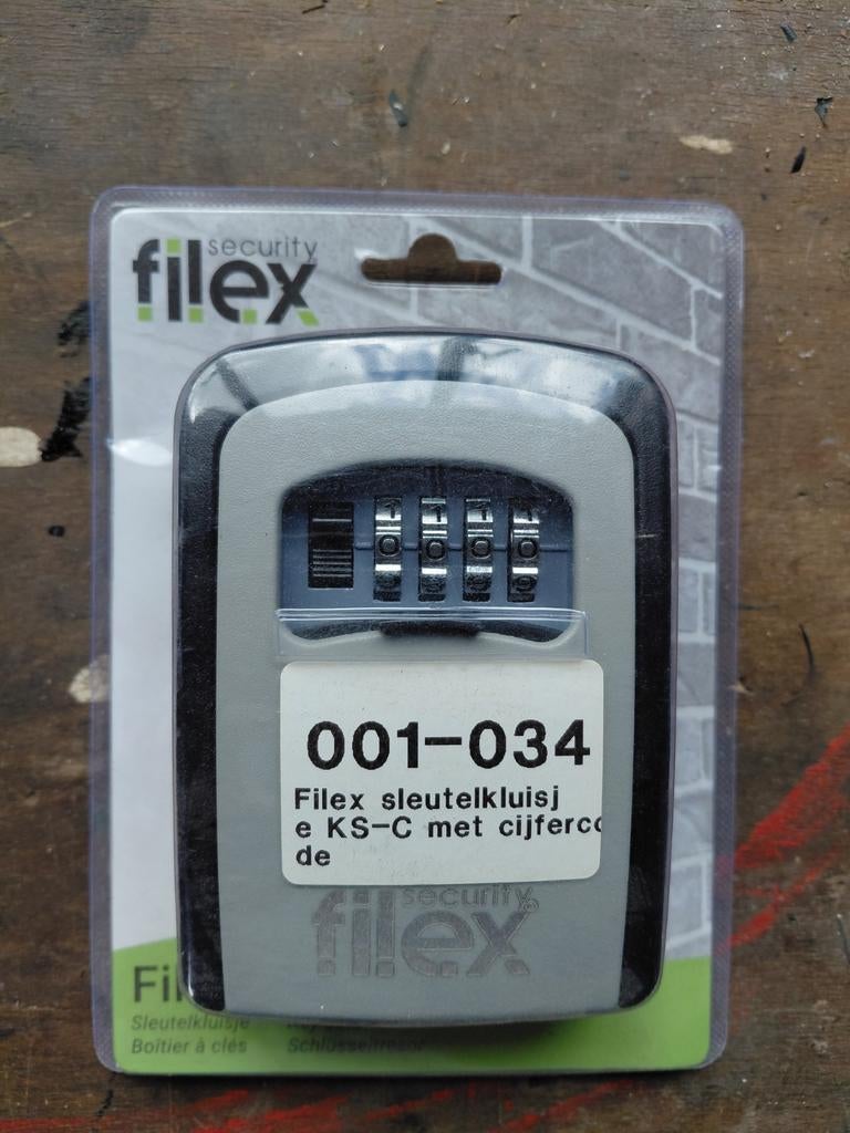 Filex sleutelkluisje met cijfercode, Doe-het-zelf en Verbouw, Hang- en Sluitwerk, Ophalen of Verzenden