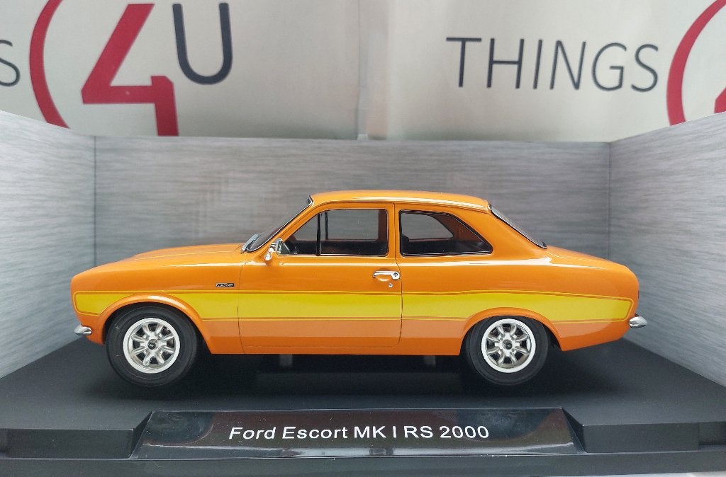MCG 1:18 Ford Escort RS 2000 MK1 oranje/geel nieuw, Ophalen of Verzenden, Nieuw, Auto, Overige merken