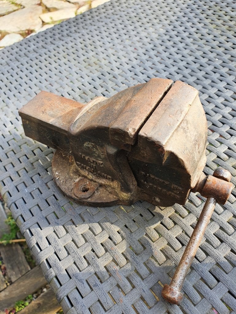 Oude Record bankschroef - Made in England, Ophalen of Verzenden