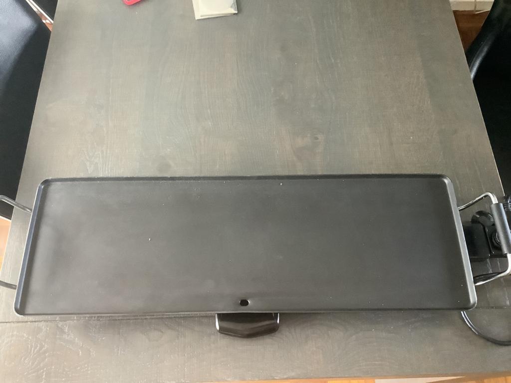 Elektrische Tafelgrill / Bakplaat met Thermostaat, Witgoed en Apparatuur, Grillplaten, Ophalen of Verzenden, Gebruikt, Tafelgrill