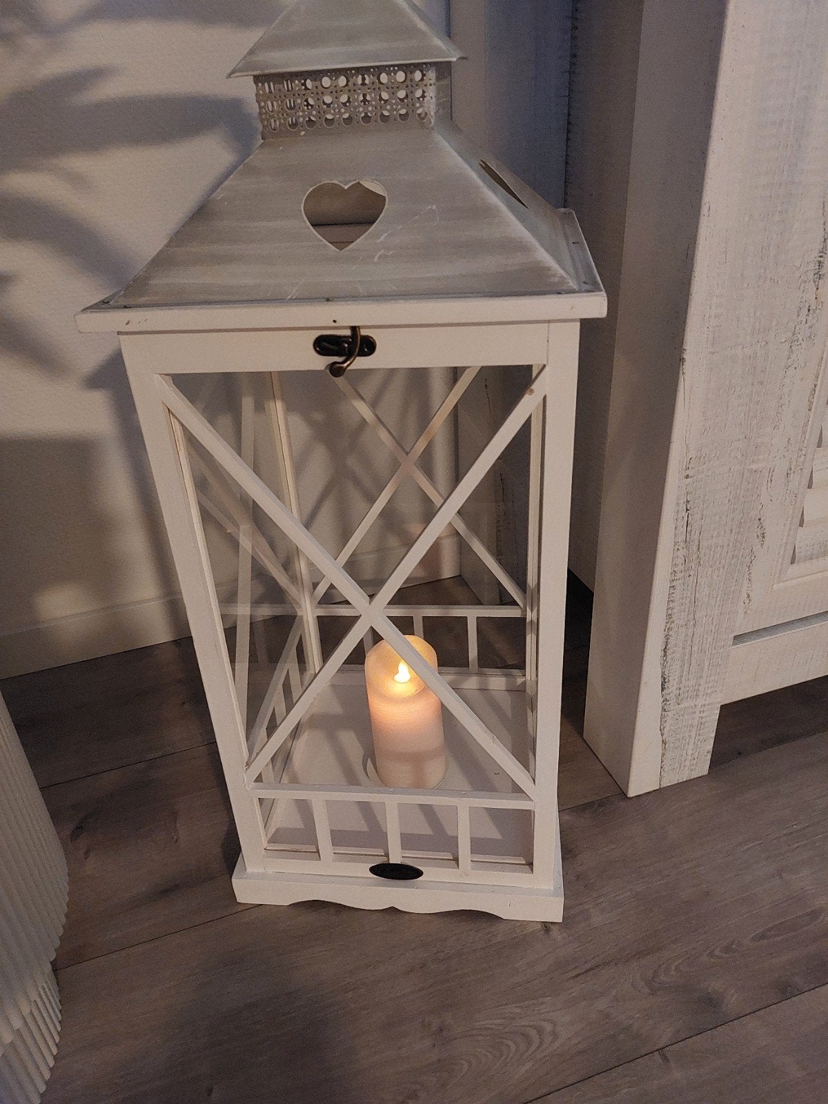 Windlicht 80 cm hoog, Huis en Inrichting, Woonaccessoires | Kandelaars en Kaarsen, Ophalen, Kaars