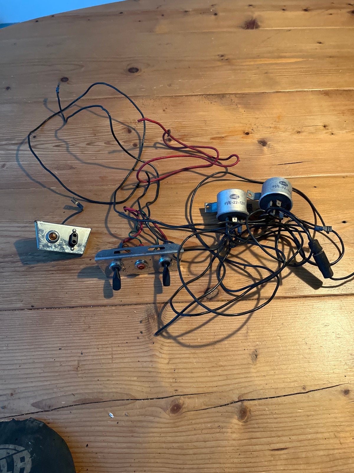Hella schakelaar set montage verlichting jaren '60, Ophalen of Verzenden, Gebruikt, Oldtimer onderdelen