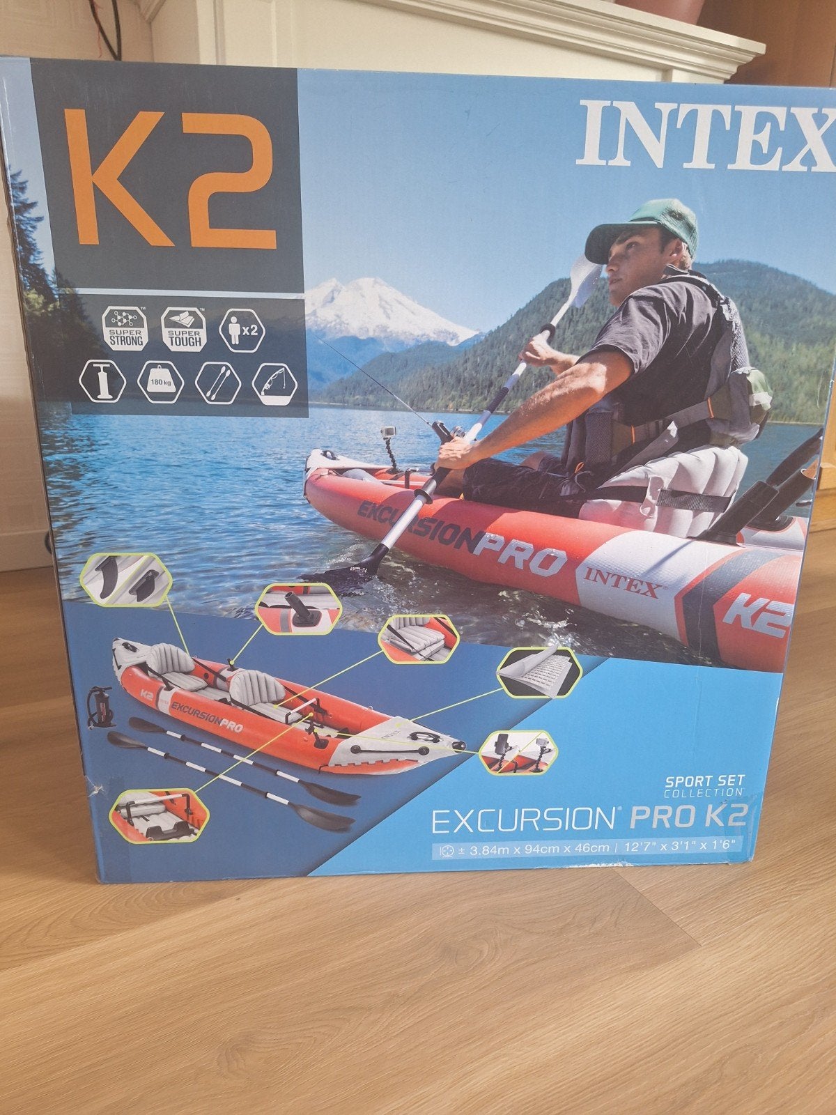 Intex Excursion Pro K2 Opblaasbare Kajak - 2-persoons, Ophalen, Opblaasbaar, Nieuw, 2-persoons