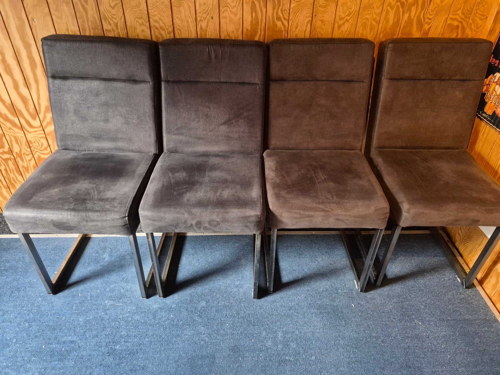 4 eetkamer stoelen, Ophalen, Overige materialen, Gebruikt, Industrieel look