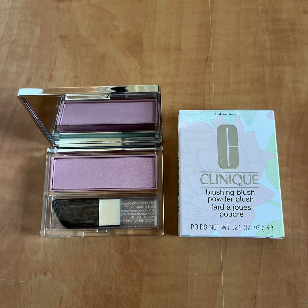 Clinique blush: iced lotus, Verzenden, Zo goed als nieuw, Roze, Wangen