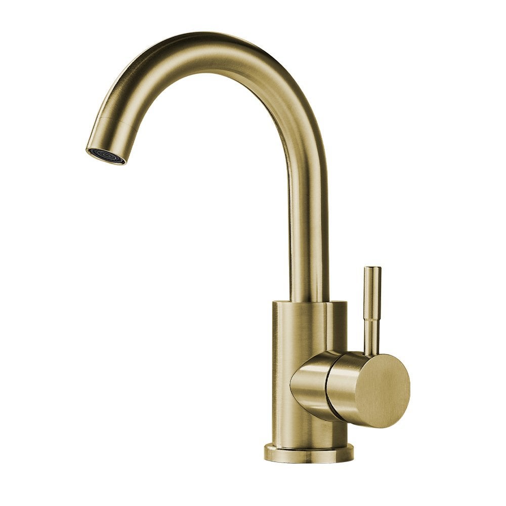 wastafelkraan Goud geborsteld type; ARC Half hoog model, Ophalen of Verzenden, Nieuw, Rvs, Kraan