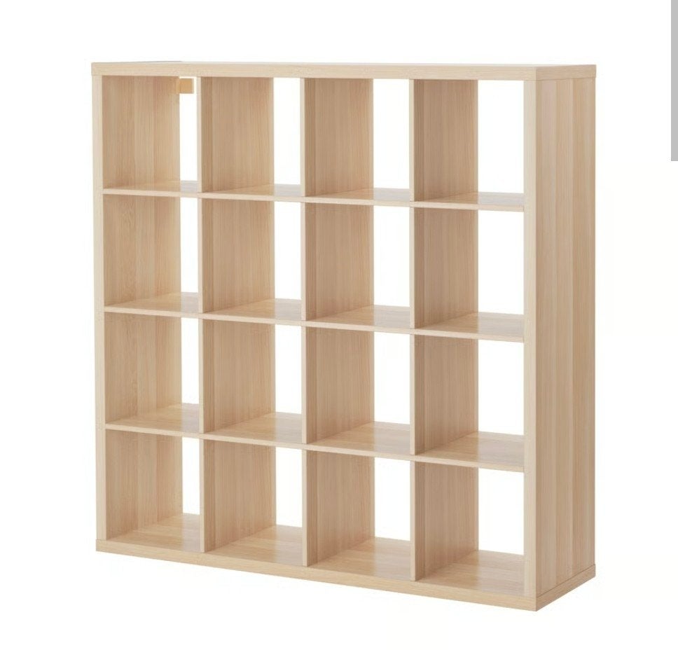 IKEA KALLAX 16-vaks kast (zonder vakken), Met plank(en), Gebruikt, 100 tot 150 cm, 100 tot 150 cm