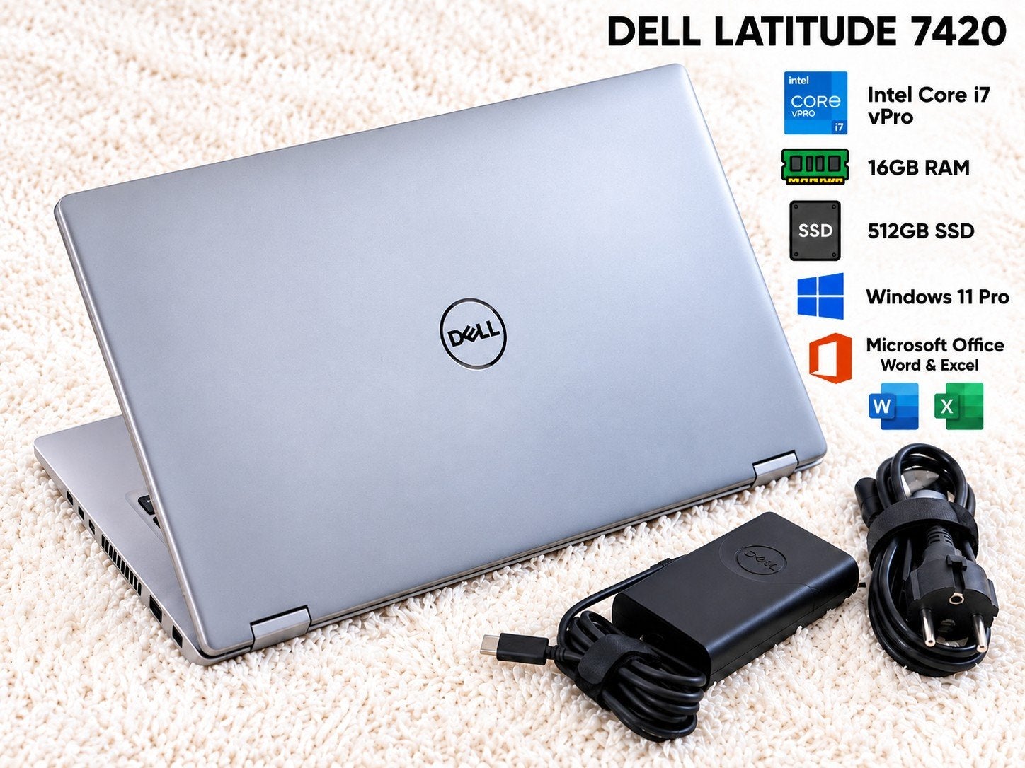 Dell latitude 7420 / i7 vPRO/ 11th/ 16GB/ 512GB SSD, Intel® Core™ i7 , SSD, RJ Smartphone Lelystad, 8223AC