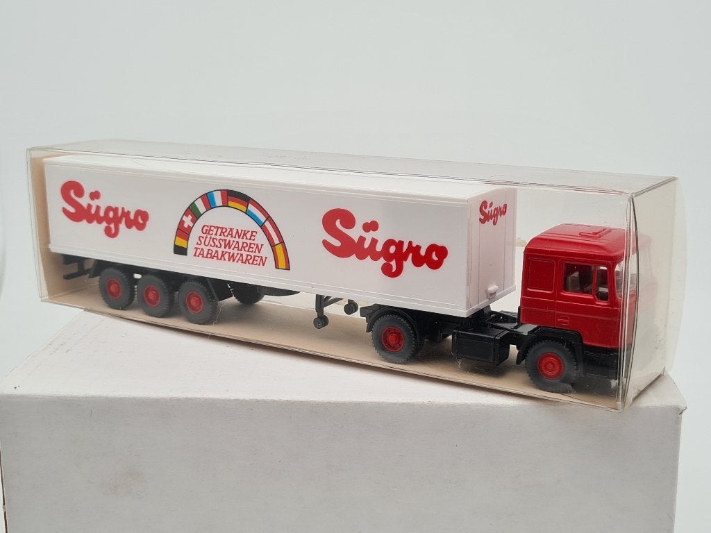 Mercedes vrachtwagen Sügro groothandel - Wiking 1/87, Hobby en Vrije tijd, Modelauto's | 1:87, Zo goed als nieuw, Bus of Vrachtwagen