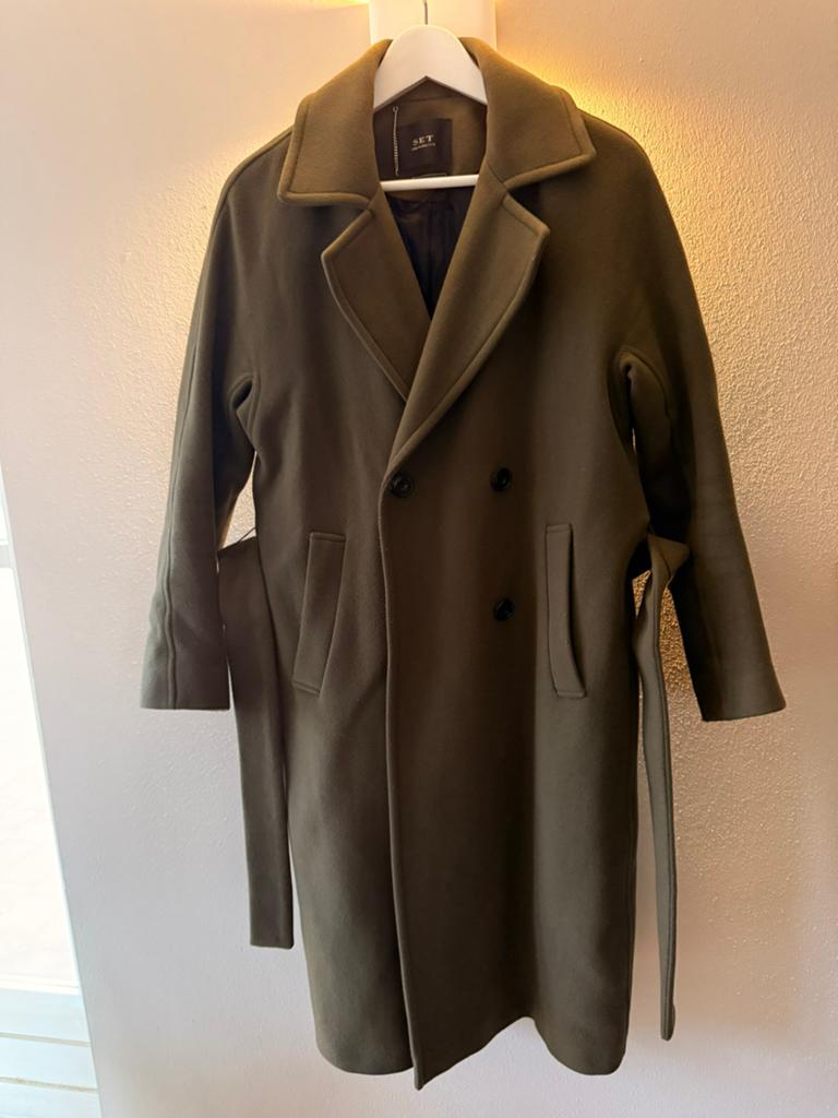 Winterjas groen SET 40, Kleding | Dames, Jassen | Winter, Ophalen of Verzenden, Gedragen, Maat 38/40 (M), Groen