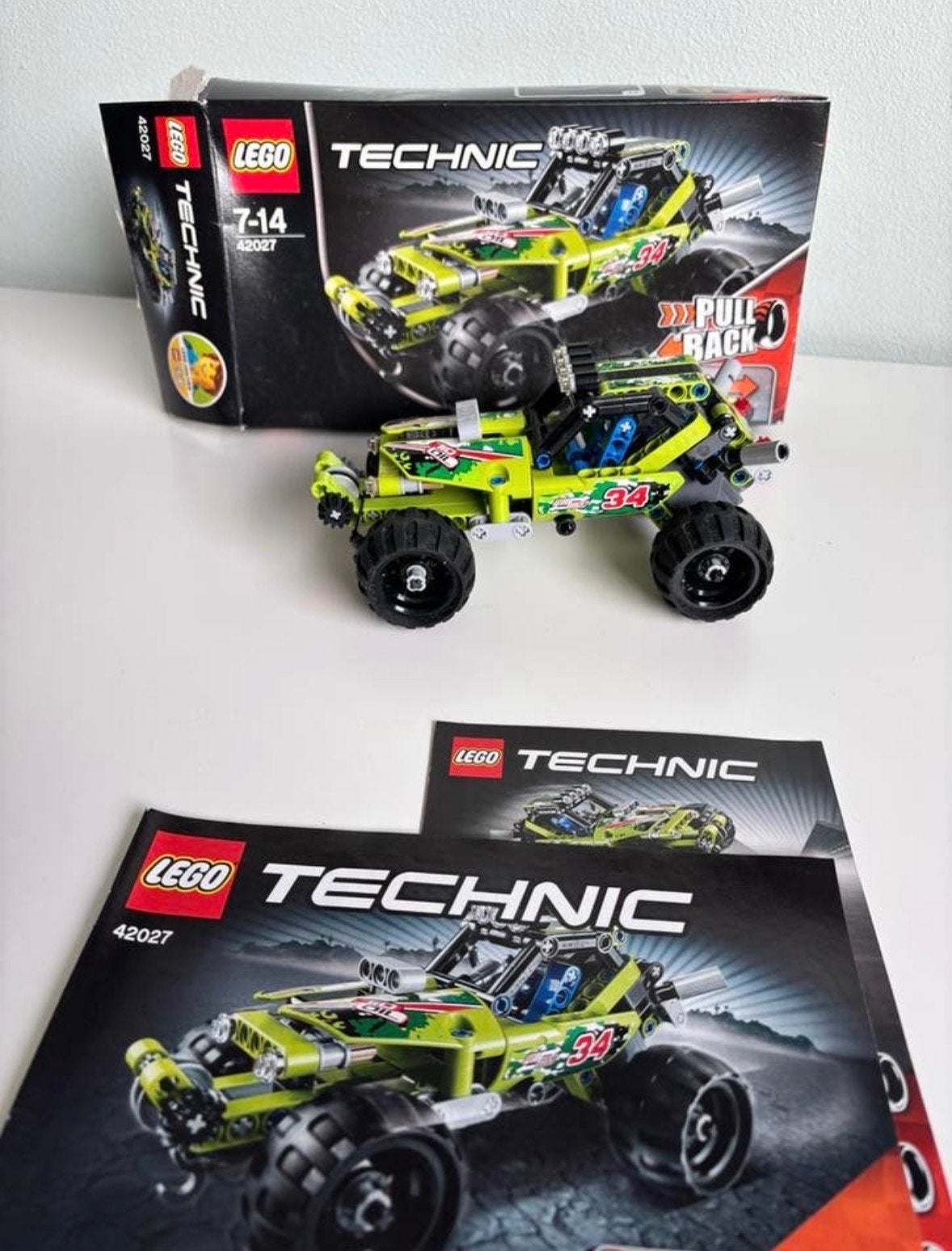 LEGO Technic 42027 Desert Racer met doos en instructies, Lego, Ophalen of Verzenden, Zo goed als nieuw, Complete set