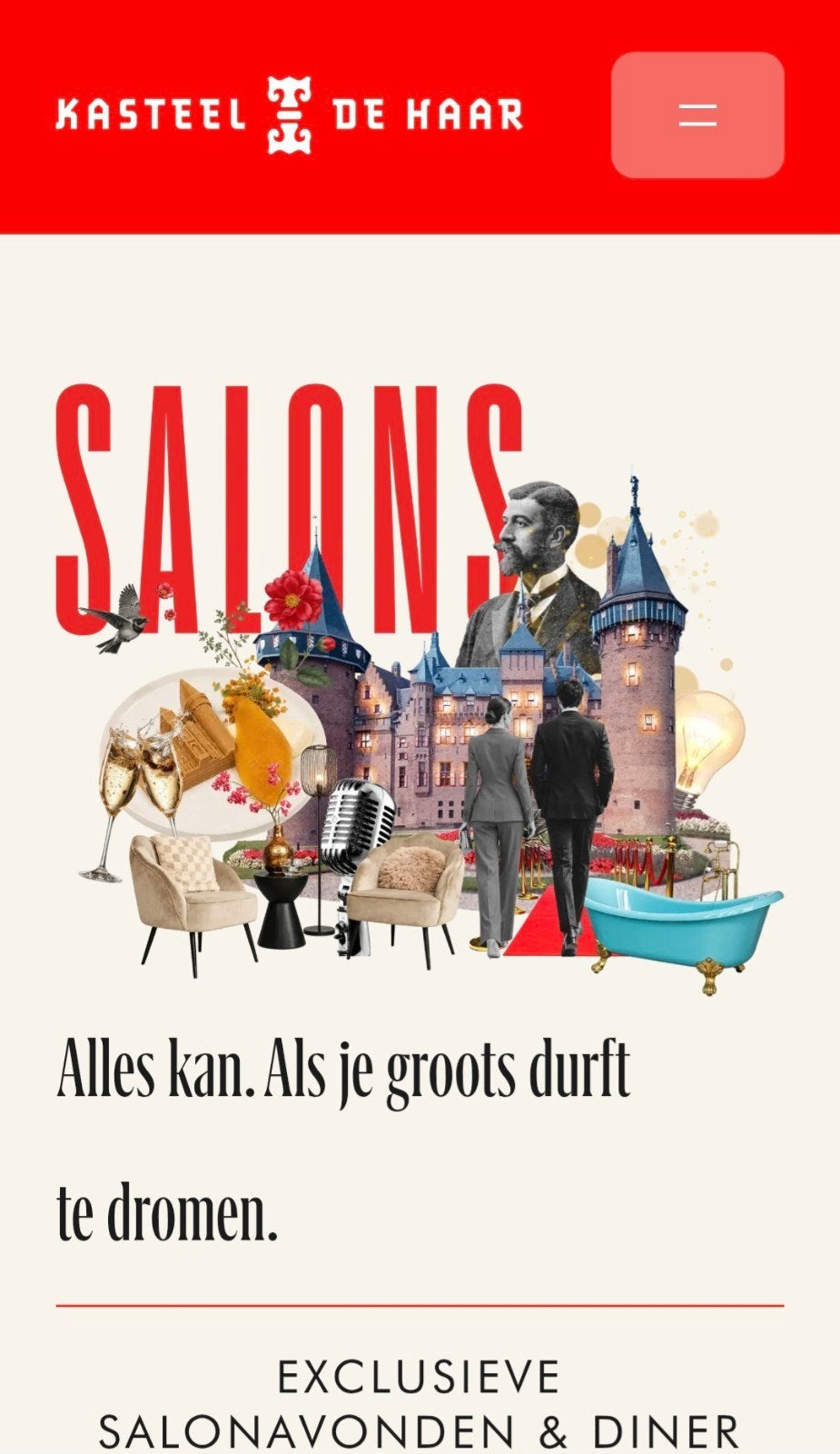 2 tickets EXCLUSIEVE SALONAVOND & DINER
IN HET UTRECHTSE KA
