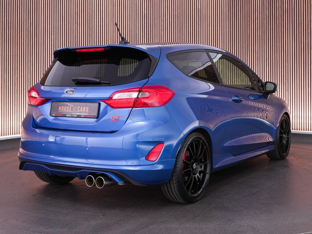 Ford Fiesta ST 1.5 240pk |18" O.Z Racing|Wolf sportuitlaat|v, Voorwielaandrijving, 1188 kg, Blauw, Leder en Stof