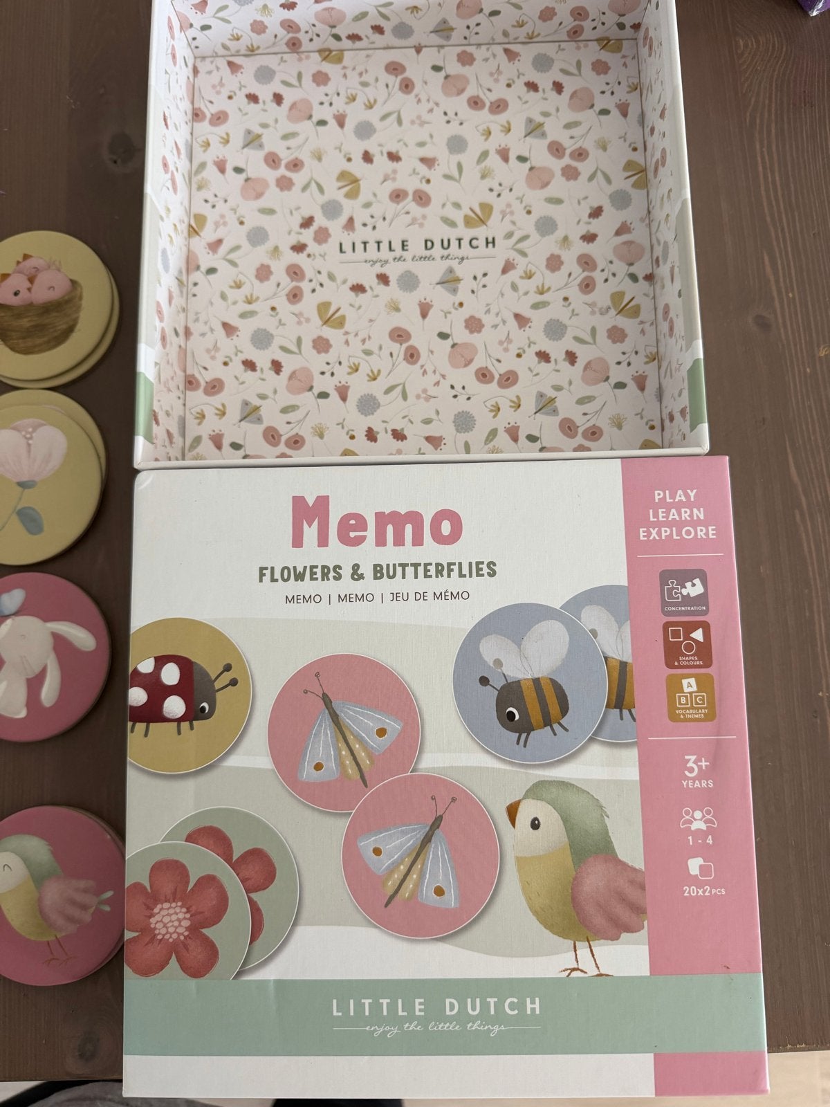 Little Dutch Memo Flowers & Butterflies - Te koop tot 30 jul, Ophalen, Zo goed als nieuw, Puzzelen