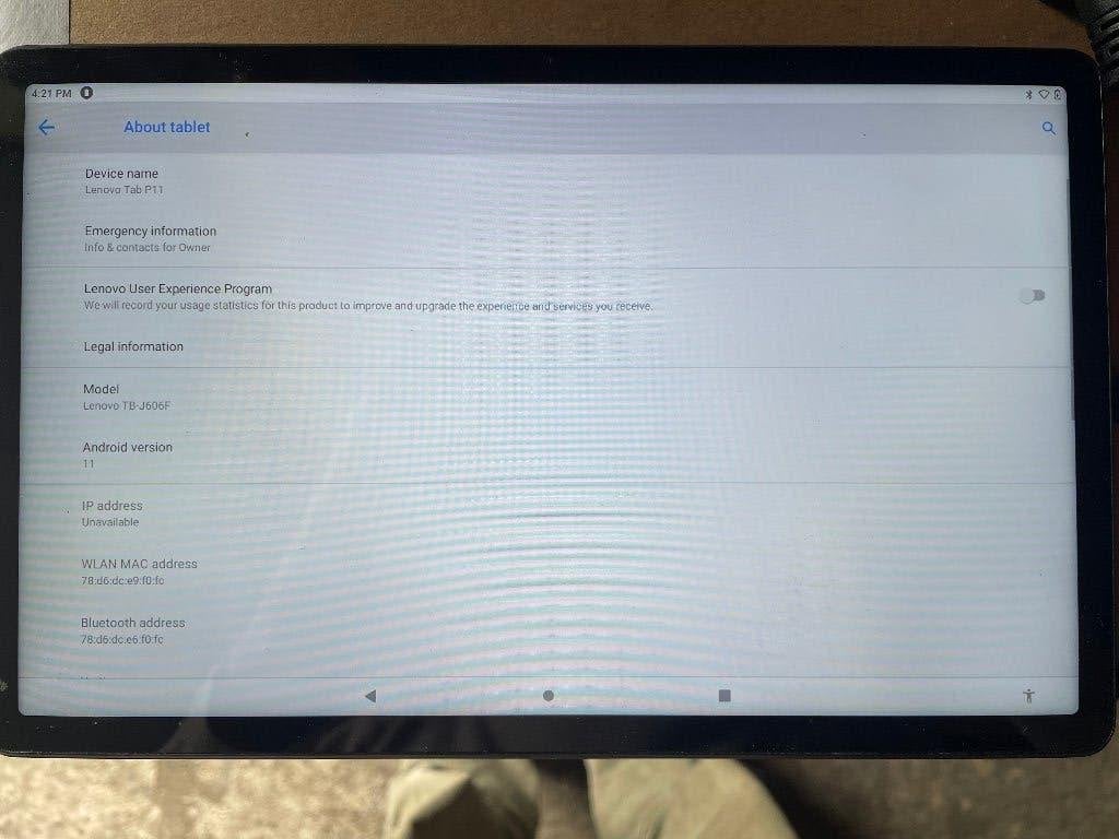 Lenovo Tab P11 (128GB opslag) - 11 inch Tablet Krasvrij, Computers en Software, Android Tablets, Lenovo Tab P11, 11 inch, Ophalen of Verzenden