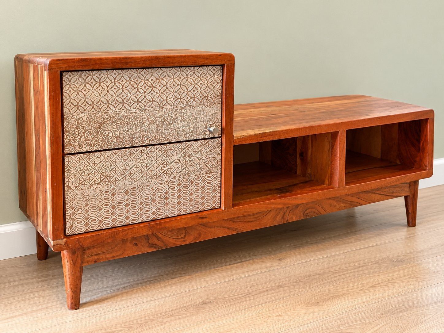 Wooden Hallway Bench with Storage Cabinet, Ophalen, Gebruikt