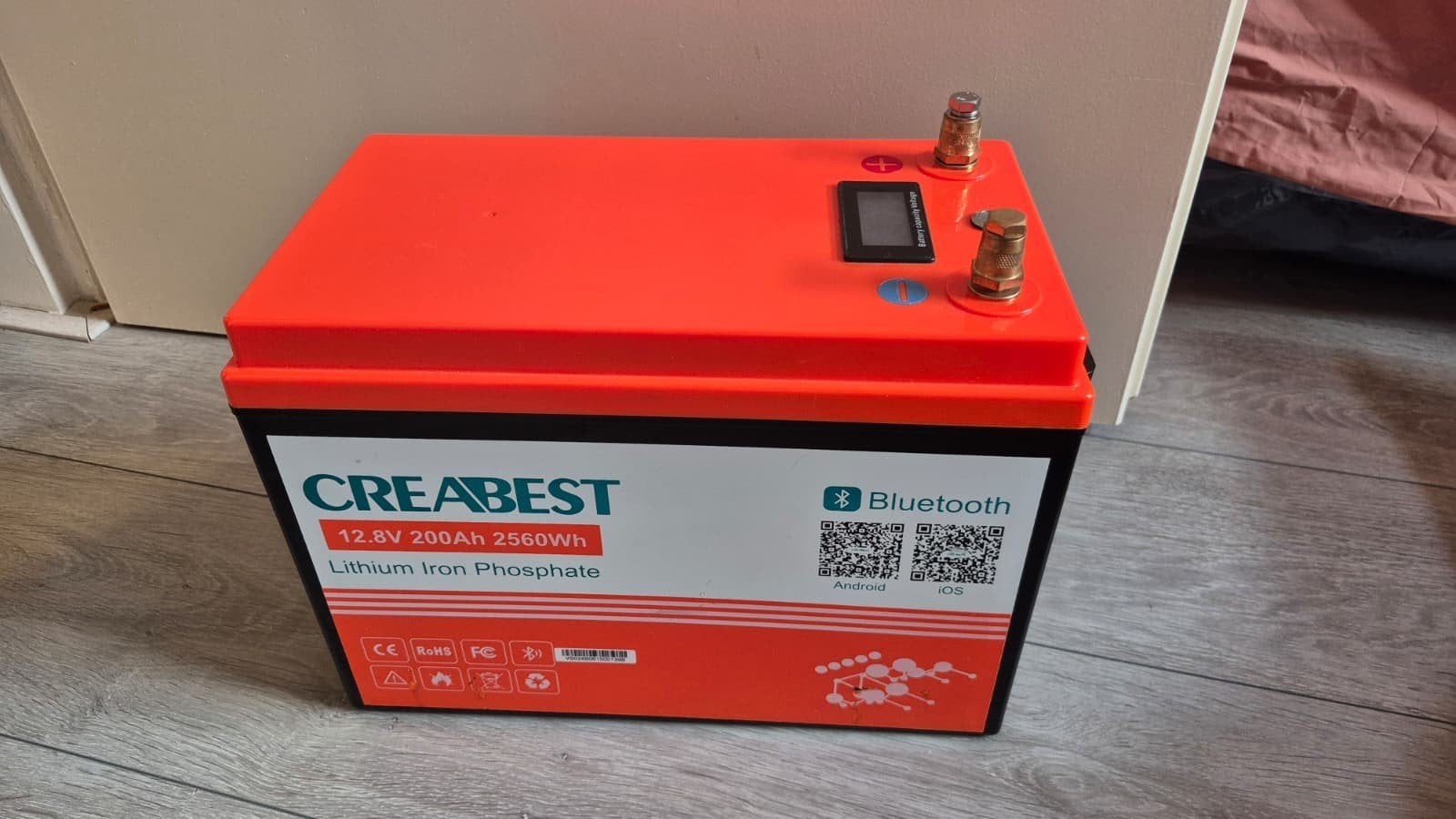 CREABEST 12.8V 200Ah 2560Wh Lithium IJzer Fosfaat Accu, Ophalen of Verzenden, Nieuw