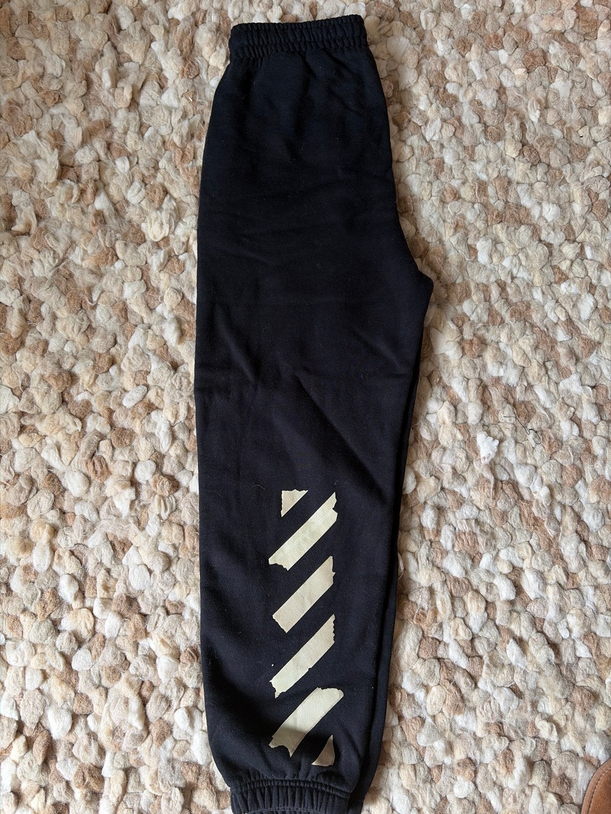 Off-White Kids Joggingbroek Zwart 12 jaar, Kinderen en Baby's, Ophalen of Verzenden, Zo goed als nieuw, Jongen of Meisje