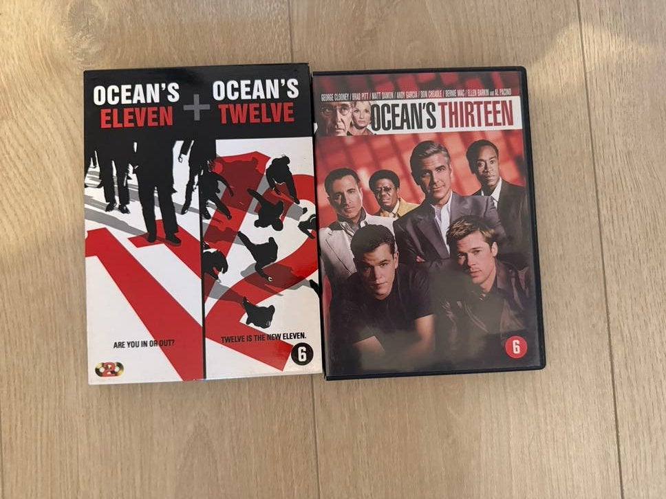 Ocean's Eleven, Twelve & Thirteen DVD-set, Maffia en Misdaad, Engels, Nederlands, Ophalen of Verzenden