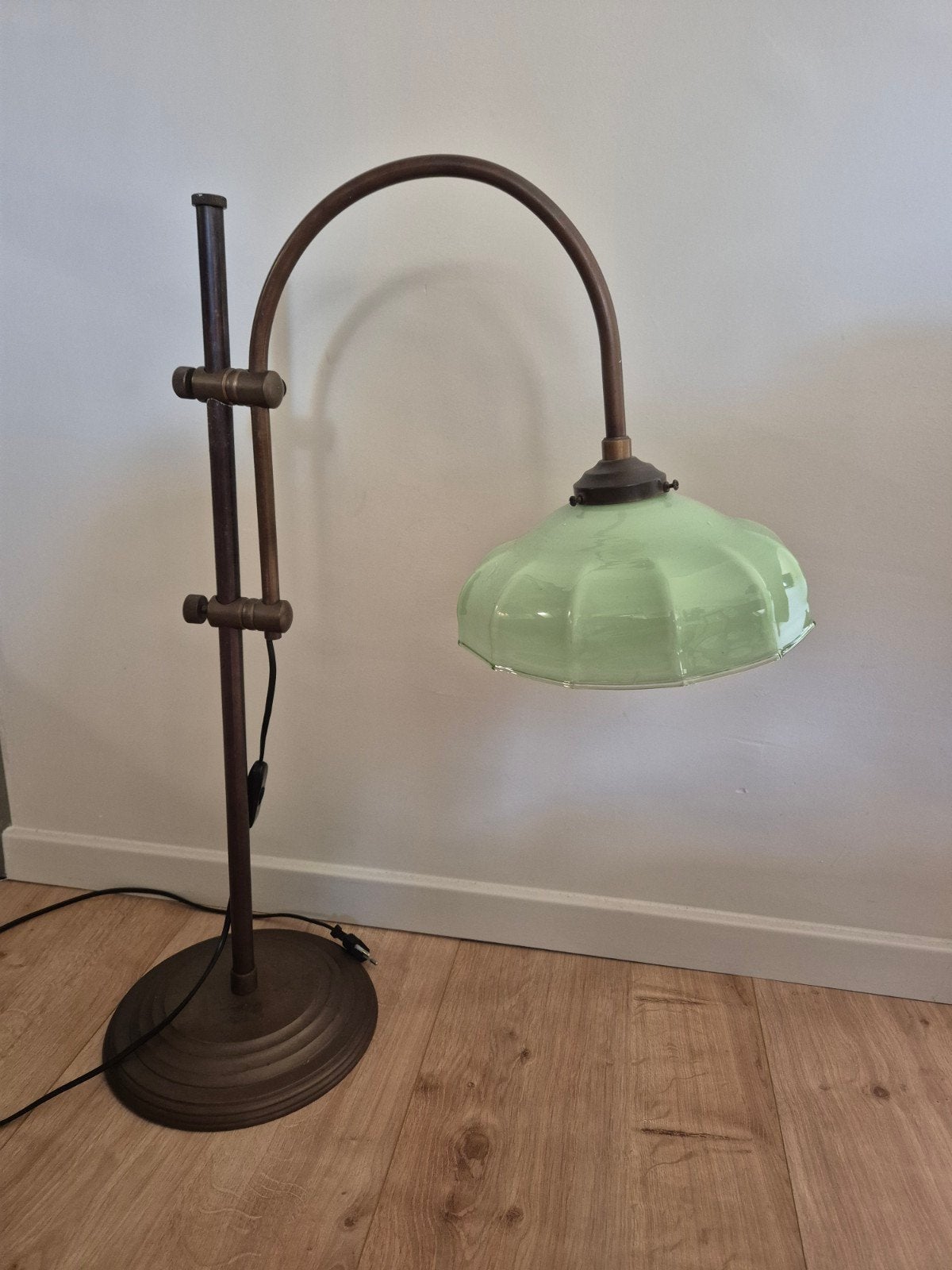 Prachtige booglamp, Huis en Inrichting, Lampen | Tafellampen, Ophalen, Zo goed als nieuw, Schemerlamp, Vintage