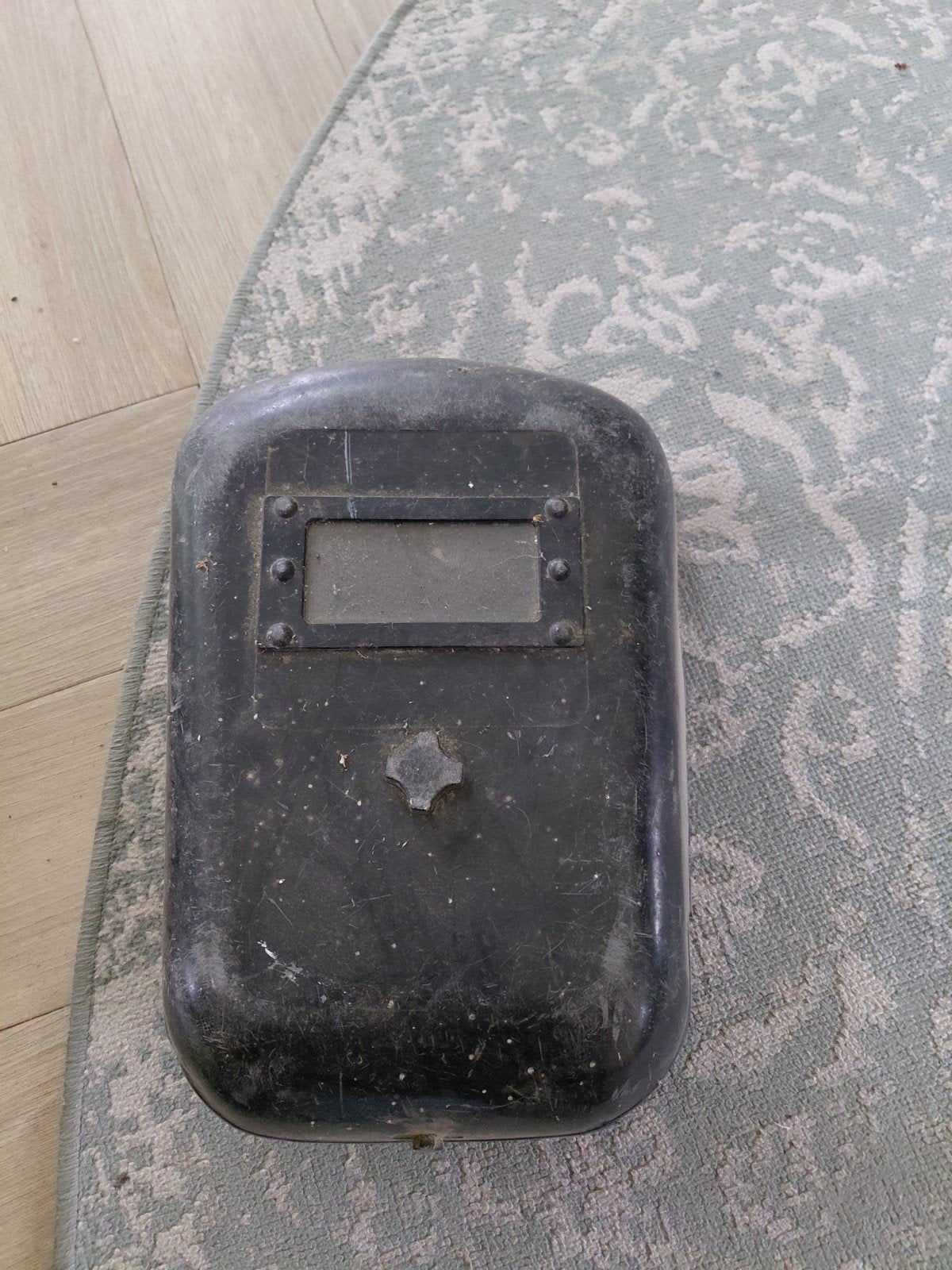 Vintage lashelm met handvat, Ophalen of Verzenden