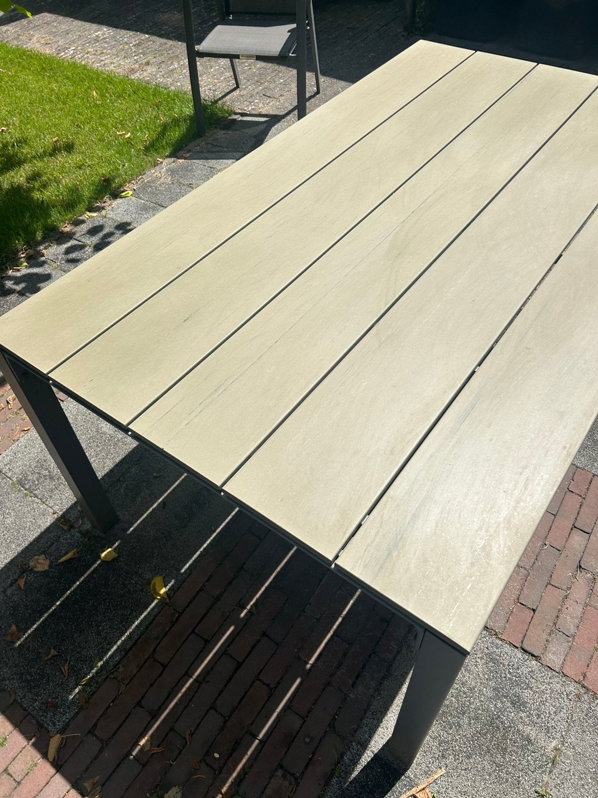 Tuintafel aluminium, Ophalen, Zo goed als nieuw, Rechthoekig, Aluminium
