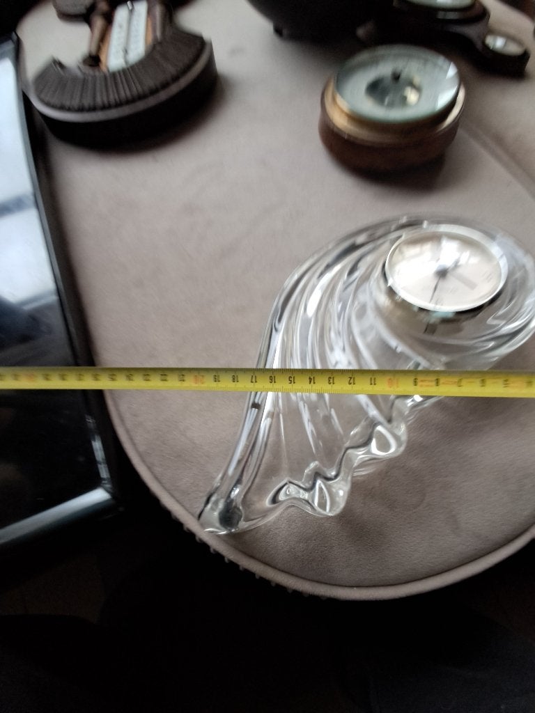 Walther Glas tafelklok glas vintage klokje  CS27405, Ophalen of Verzenden