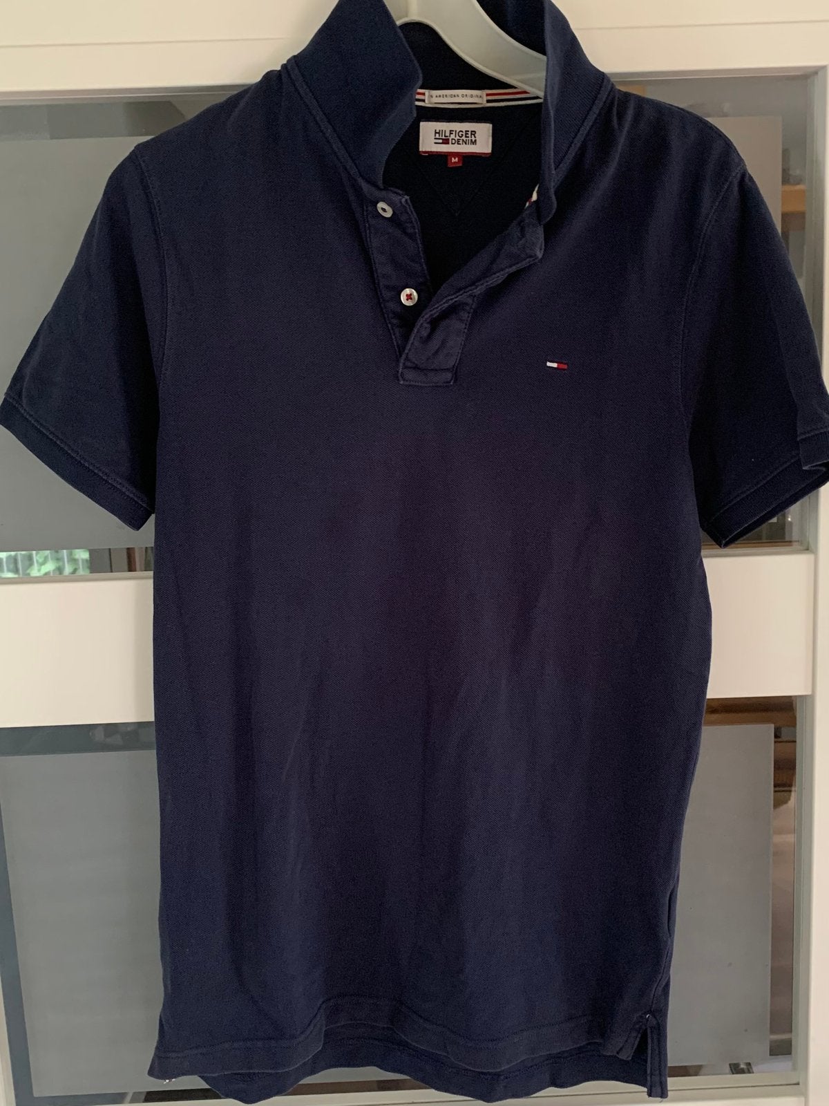 Blauw shirt van Tommy Hilfiger maat M, Ophalen of Verzenden, Zo goed als nieuw, Blauw