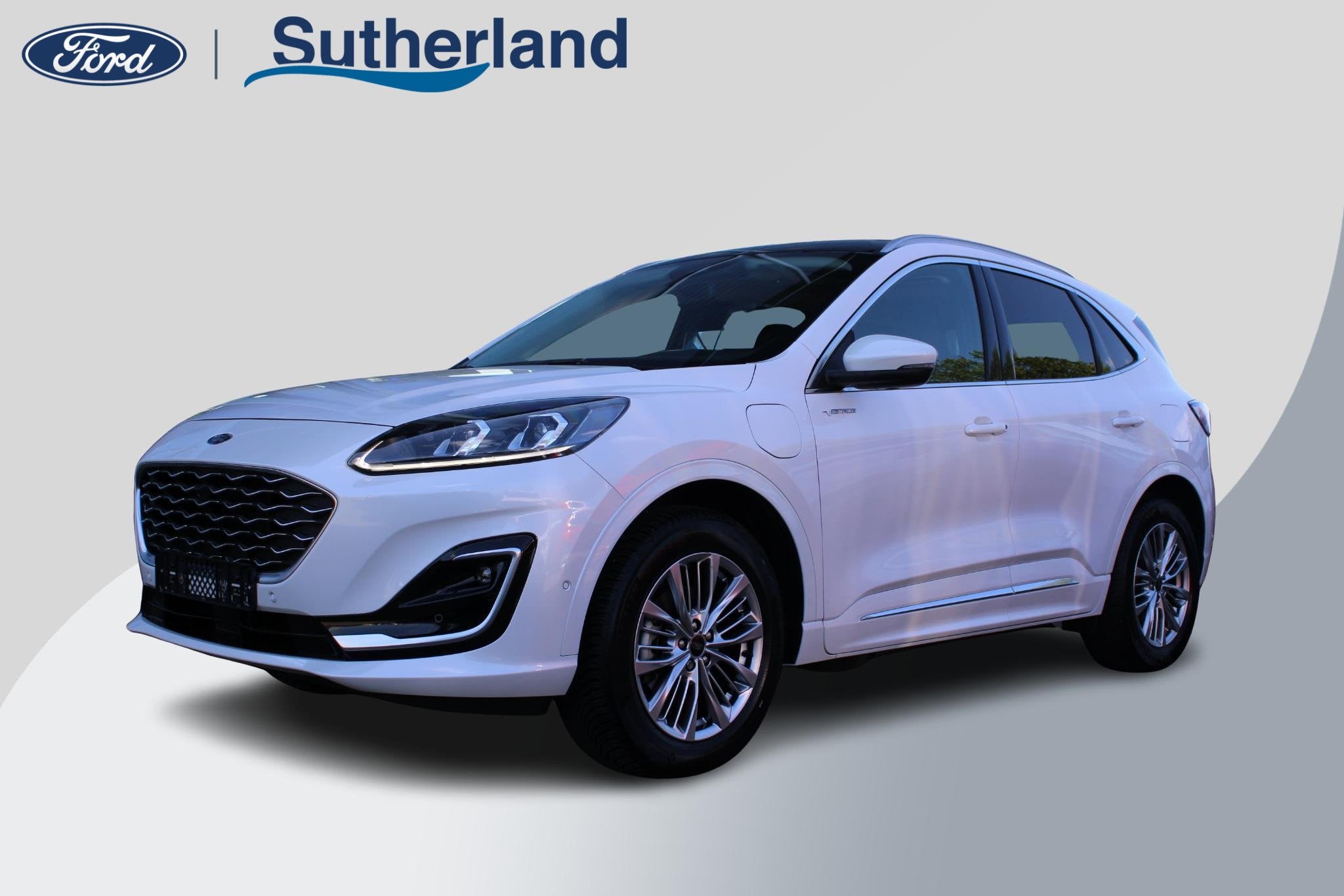 Ford Kuga 2.5 PHEV Vignale | Panorama Dak | Adaptive Cruise, Gebruikt, 4 cilinders, Wit, Bedrijf