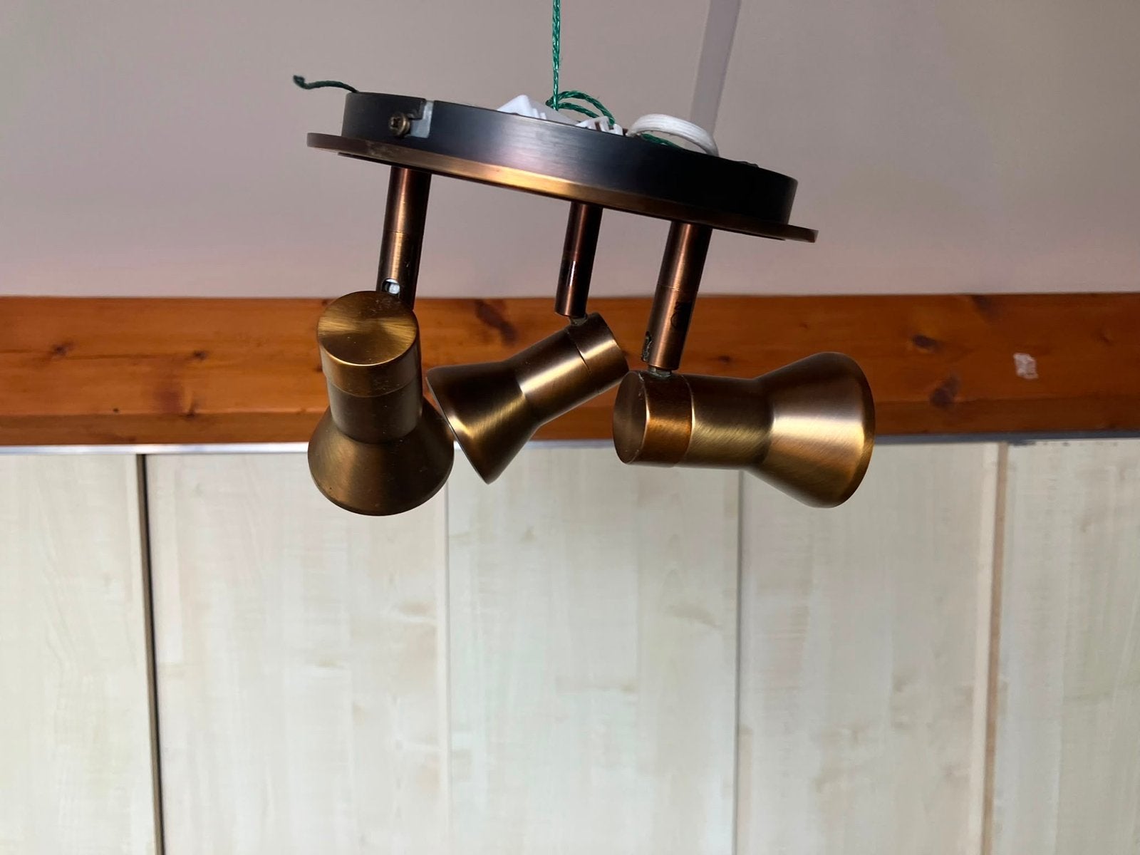 3 Plafondspots met energiezuinige LED lampen, Ophalen, Gebruikt, Inclusief lichtbron, LED