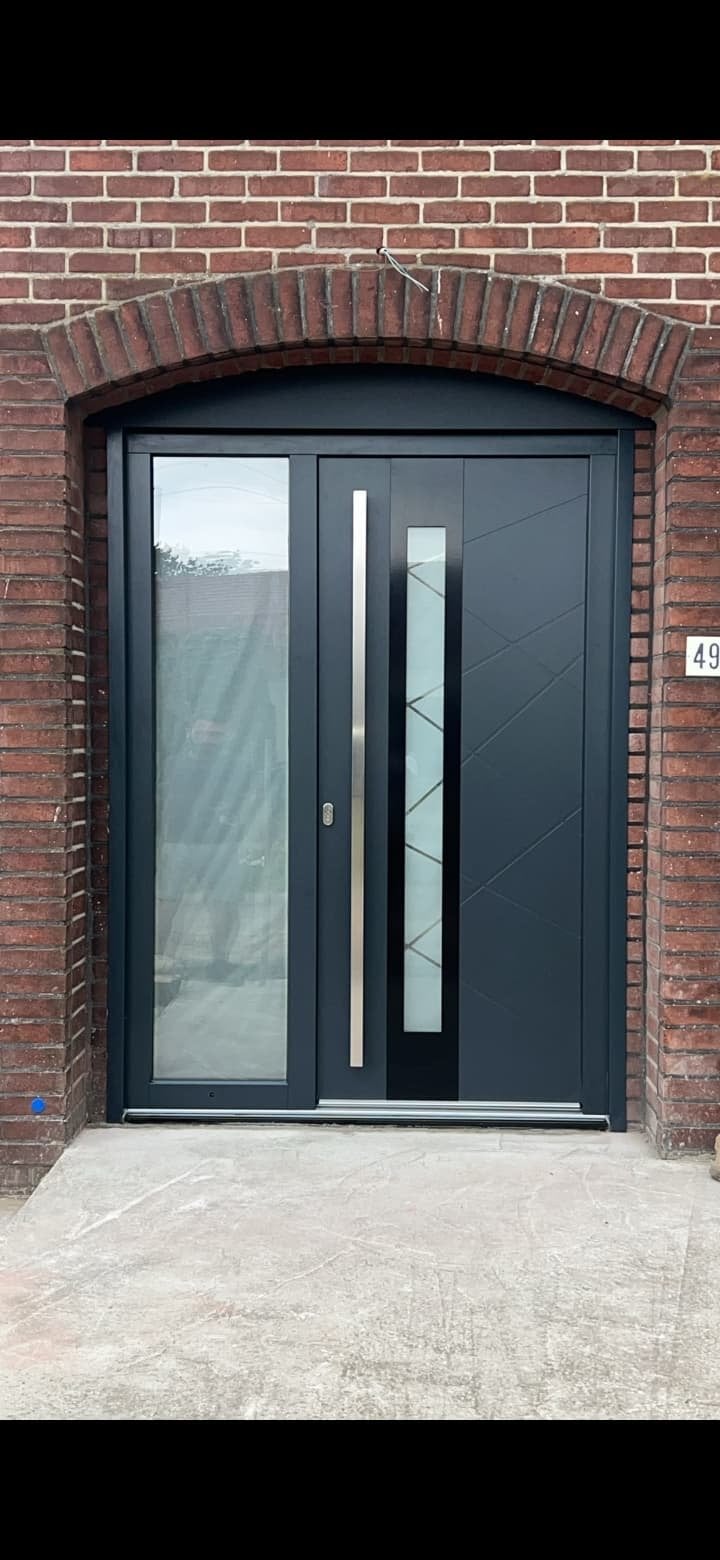 Moderne kunststof buitendeur met glas, Doe-het-zelf en Verbouw, Kozijnen en Schuifpuien, Ophalen of Verzenden, Nieuw, Kunststof