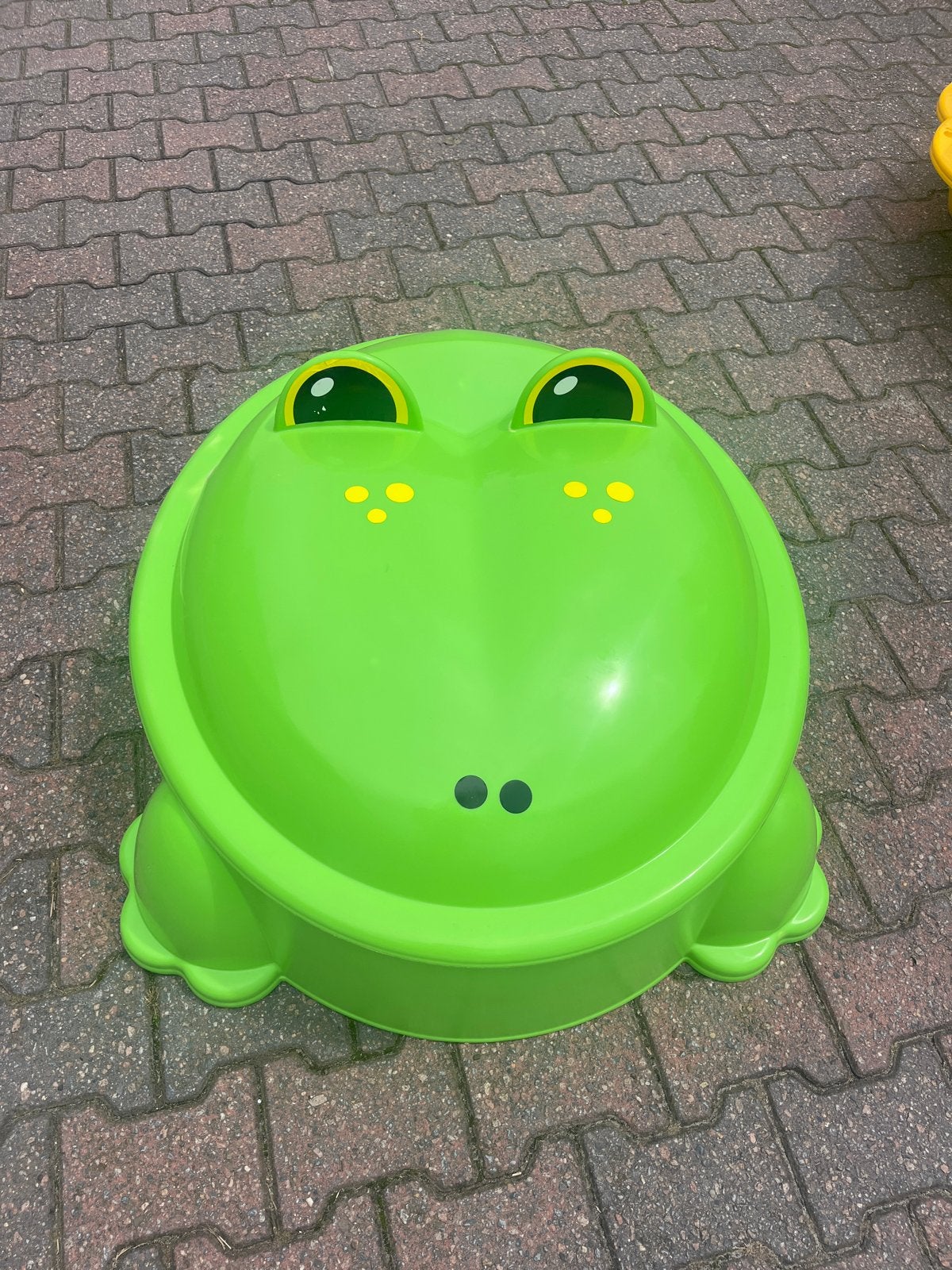 Kikker zand- en waterbak groen met deksel, Ophalen, Gebruikt