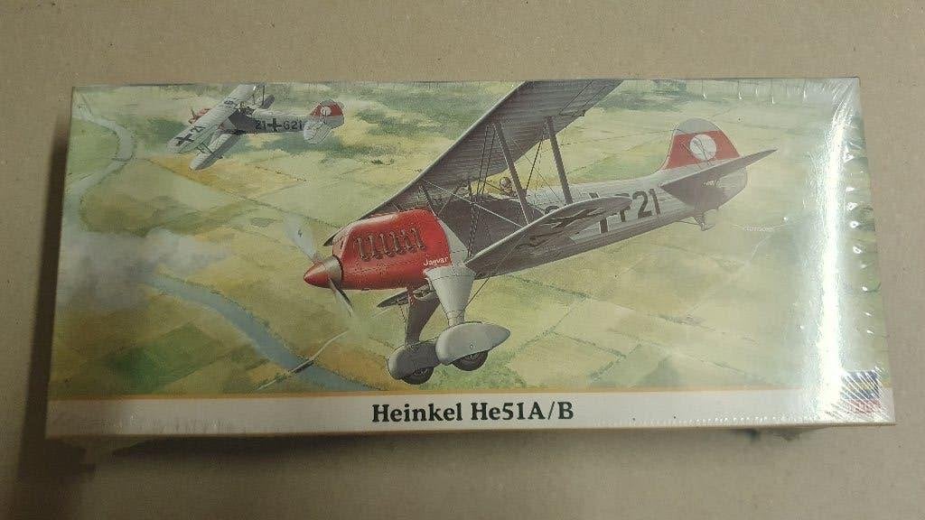 Heinkel He-51, Nieuw, Ophalen of Verzenden, Vliegtuig, Hasegawa
