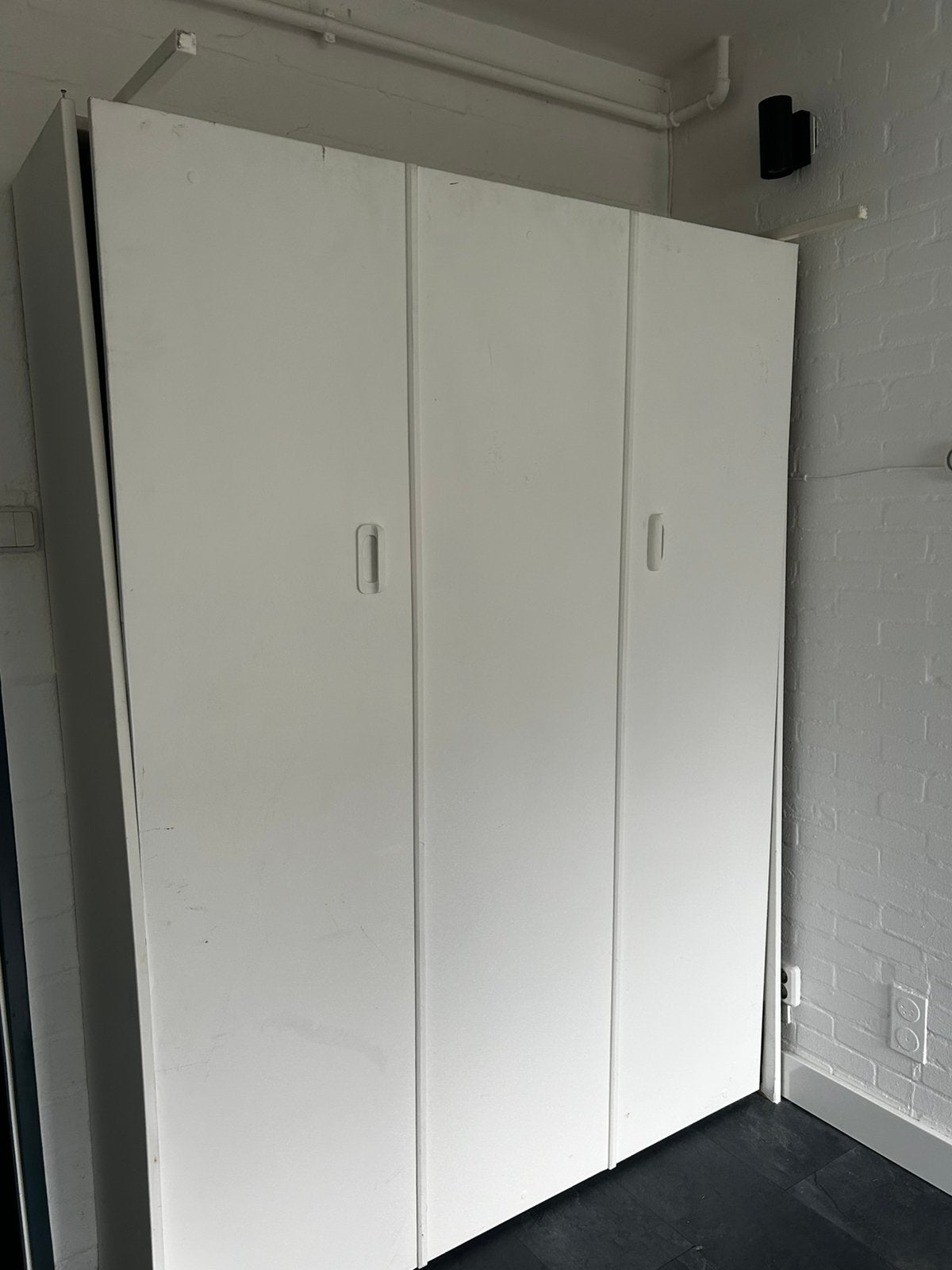 Opklapbed/kast 140x200, Ophalen, Gebruikt, Wit, Tweepersoons