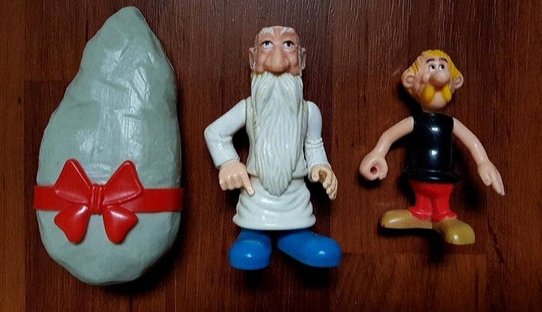 80s Asterix en Obelix figuren Toycloud jaren 80, Verzenden, Asterix en Obelix, Gebruikt, Beeldje of Figuurtje