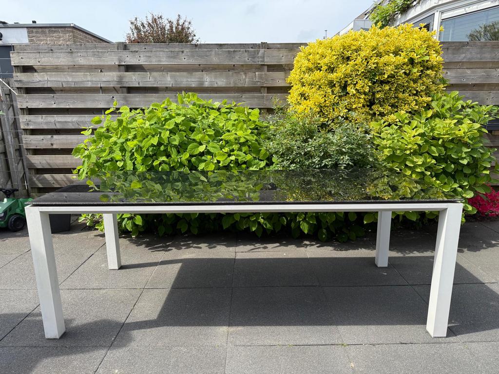 Life tuintafel 210x90cm, Tuin en Terras, Ophalen, Gebruikt, Rechthoekig, Aluminium