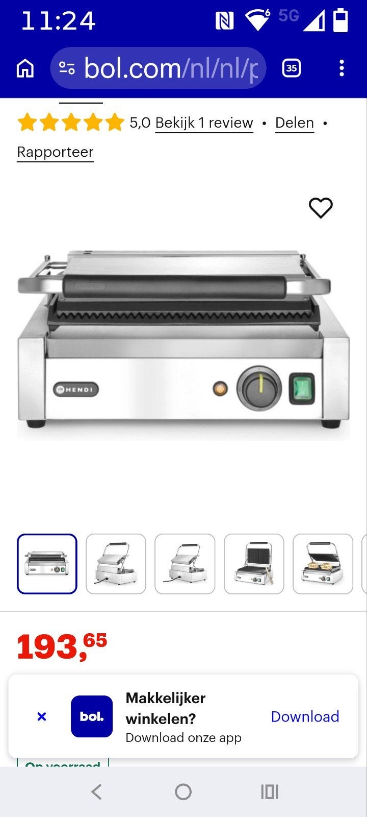 Nog een goed werkende proffesionele Hendi grill., Ophalen