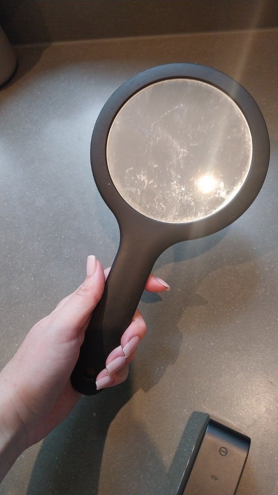 Handspiegel met handvat, Minder dan 50 cm, Gebruikt, Rond, Ophalen of Verzenden